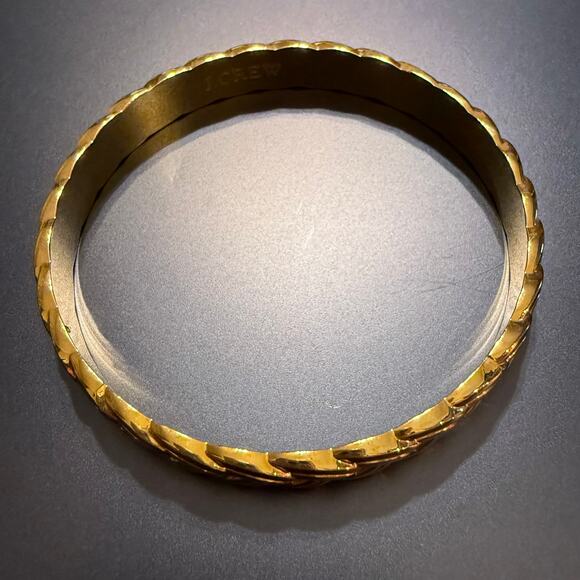 J. Crew Gold Tone Woven Bangle Bracelet - Picture 5 of 8